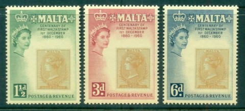 Malta-1960-Stamp-Centenary-MLH