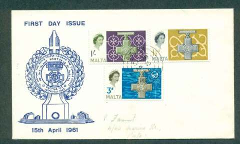 Malta-1961-George-Cross-FDC-lot50459