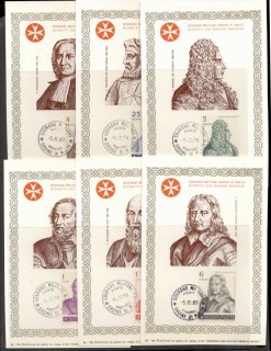 Malta-1969-Sovereign-Military-Order-Portraits-6x-Maxicards