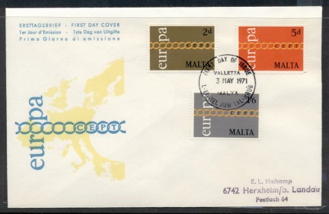 Malta-1971-Europa-Chain-through-O-FDC