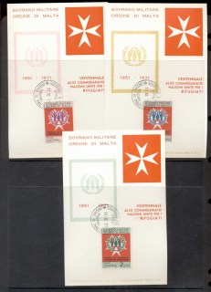 Malta-1971-Sovereign-Military-Order-Peace-3x-Maxicards