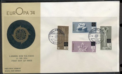 Malta-1974-Europa-Sculpture-FDC