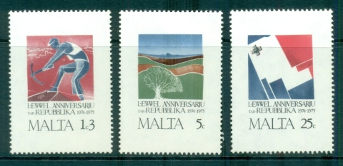 Malta-1975-Malta-Republic-1st-Anniv-MLH