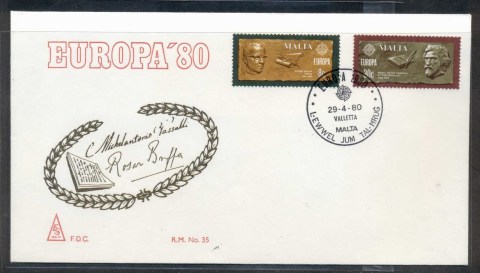 Malta-1980-Europa-Celebrities-FDC