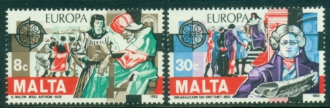 Malta-1982-EUROPA-Stamps-Historic-Events-Maltese-History-MUH