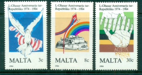 Malta-1984-Republic-10th-Anniversary-MUH