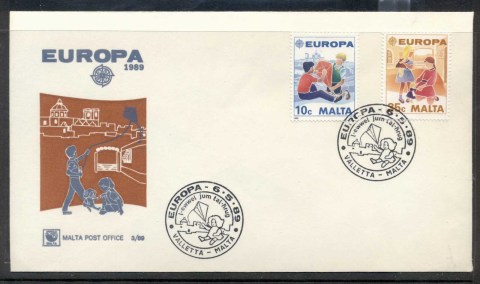 Malta-1989-Europa-Childrens-Play-FDC