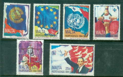 Malta-1989-The-25th-Anniversary-of-Independence-MUH