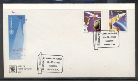 Malta-1991-Europa-Man-in-Space-FDC