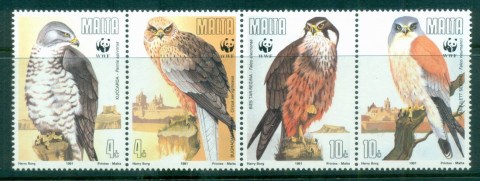 Malta-1991-WWF-Birds-of-Prey-MUH