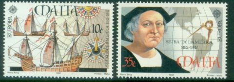 Malta-1992-EUROPA-Stamps-Voyages-of-Discovery-in-America-MUH