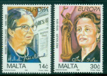 Malta-1996-EUROPA-Stamps-Famous-Women-MUH
