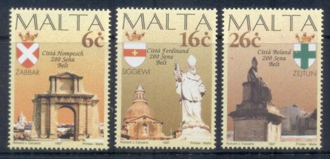 Malta-1997-Bicentenary-of-Maltese-Cities-MUH