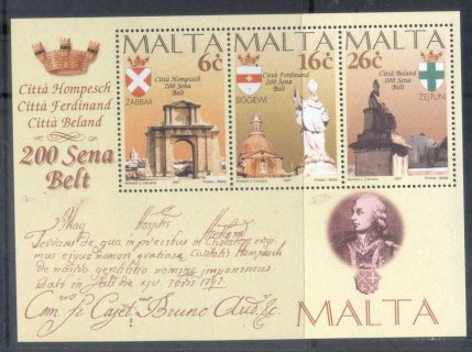 Malta-1997-Maltese-Cities-Bicentenary-MS-MUH