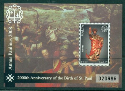 Malta-2008-Year-of-St-Paul-MS-MUH-Lot23580