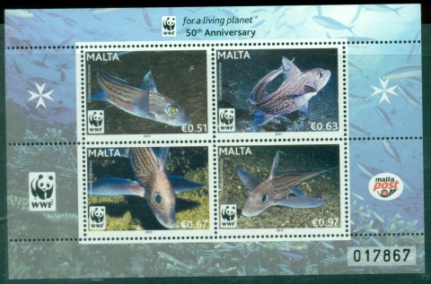 Malta-2011-WWF-The-50th-Anniversary-of-the-World-Wildlife-Fund-Rat-Fish-MS-MUH Malta-2011-WWF-The-50th-Anniversary-of-the-World-Wildlife-Fund-Rat-Fish-MS-MUH