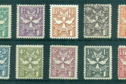 Malta-1925-Postage-Dues-MLH-FU