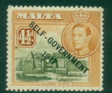 Malta-1948-KGVI-Pictorial-Opt-Self-Government-4½d-MLH