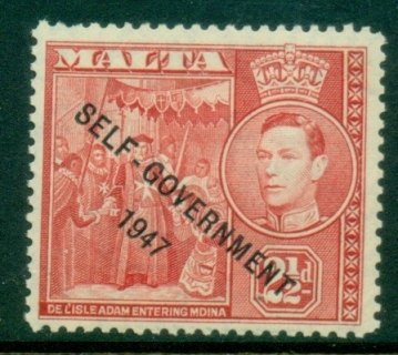Malta-1953-KGVI-Pictorial-Opt-Self-Government-2½d-MLH