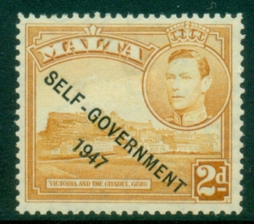 Malta-1953-KGVI-Pictorial-Opt-Self-Government-2d-MLH