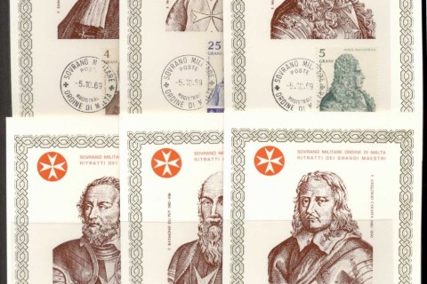 Malta-1969-Sovereign-Military-Order-Portraits-6x-Maxicards