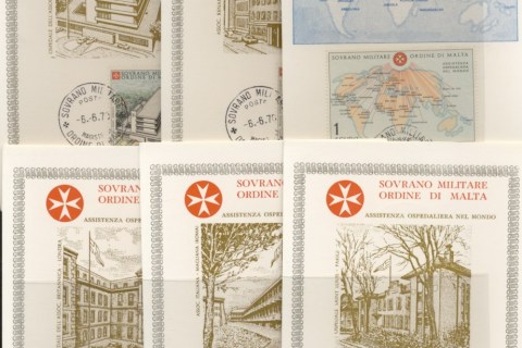 Malta-1970-Sovereign-Military-Order-World-Help-6x-Maxicards