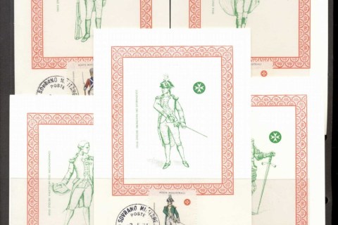 Malta-1971-Sovereign-Military-Order-Military-Uniforms-5x-Maxicards