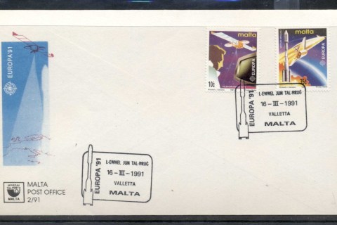 Malta-1991-Europa-Man-in-Space-FDC