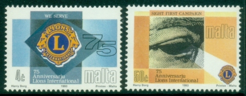 Malta-1993-The-75th-Anniversary-of-Lions-Club-MUH