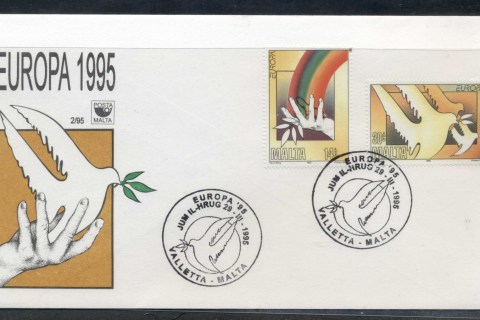 Malta-1995-Europa-Peace-Freedom-FDC