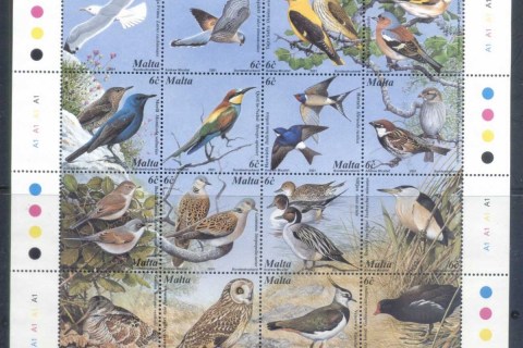 Malta-2001-Birds-sheetlet-MUH