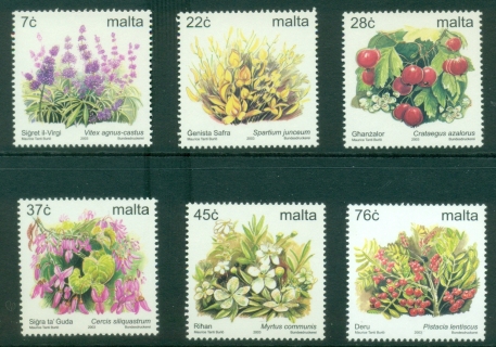 Malta-2003-Definitive-Issue-Flora-MUH