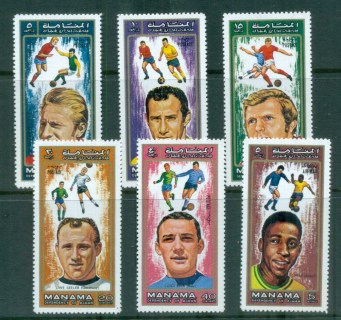 Manama-1972-Mi718-723-Famous-Football-Players-MUH-lot84522