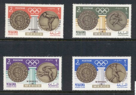 Manama-1968-Mi121-124-Summer-Olympics-Mexico-2r-4-8