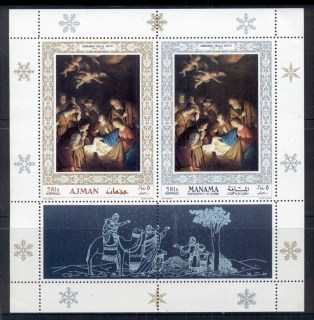 Manama-1968-MiMS76A-Xmas-MS-with-Ajman-MUH