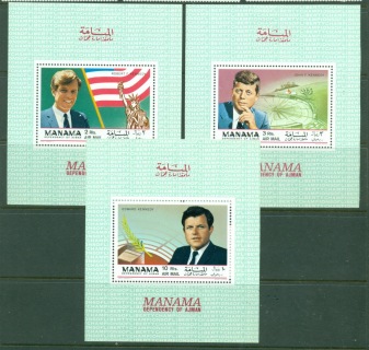 Manama-1969-Mi201-203-The-Kennedy-Brothers-3xDLMS-MLH