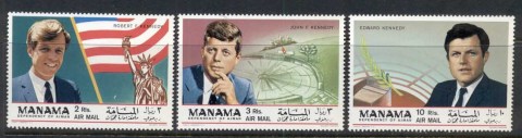 Manama-1969-Mi201-203-The-Kennedy-Brothers-MUH