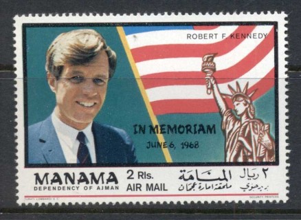 Manama-1969-Mi212A-Robert-Kennedy-1st-death-Anniversary-MUH