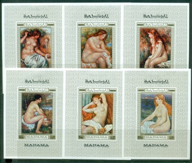 Manama-1970-Mi270-275-Nude-Paintings-by-Renoir-6xDLMS-MLH