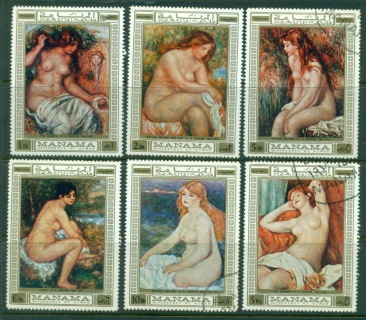 Manama-1970-Mi270-275-Nude-Paintings-by-Renoir-CTO