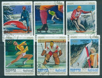 Manama-1970-Mi354-359-Sapporo-Winter-Olympics-CTO