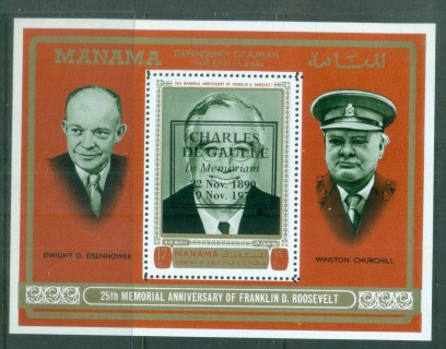 Manama-1970-MiMS92A-Charles-de-Gaulle-in-Memoriam-Black-Opt-on-Roosevelt-MS-MUH-lot84497