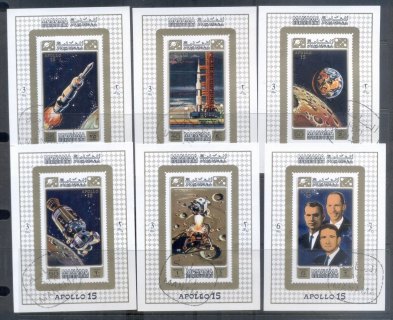 Manama-1971-Apollo-15-Space-Program-6xMS-IMPERF-CTO