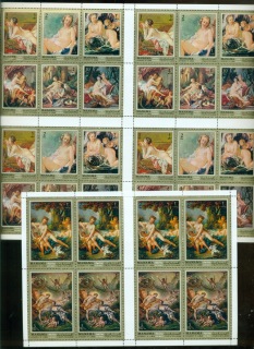 Manama-1971-Mi496-503-Nude-Paintings-by-Boucher-2xsheets-MUH