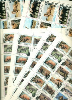 Manama-1971-Mi514-533-Protection-of-Animals-6xsheets-8setsMUH