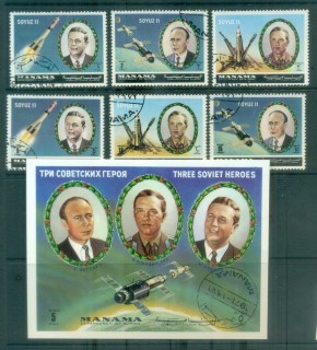 Manama-1971-Soyuz-11-Astronauts-MS-CTO-lot77288