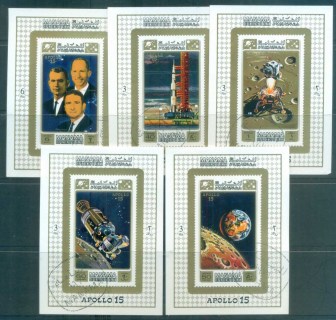 Manama-1971-Space-Apollo-15-5-6xMS-CTO-lot77558