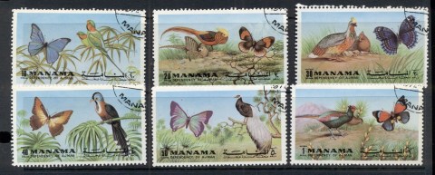 Manama-1972-Butterflies-Birds-CTO