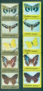 Manama-1972-Butterflies-yellow-gold-border-str5-CTO