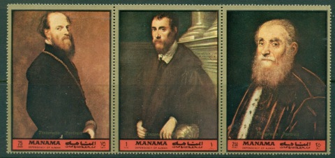 Manama-1972-Mi1130-1132-Paintings-by-Tintoretto-MUH